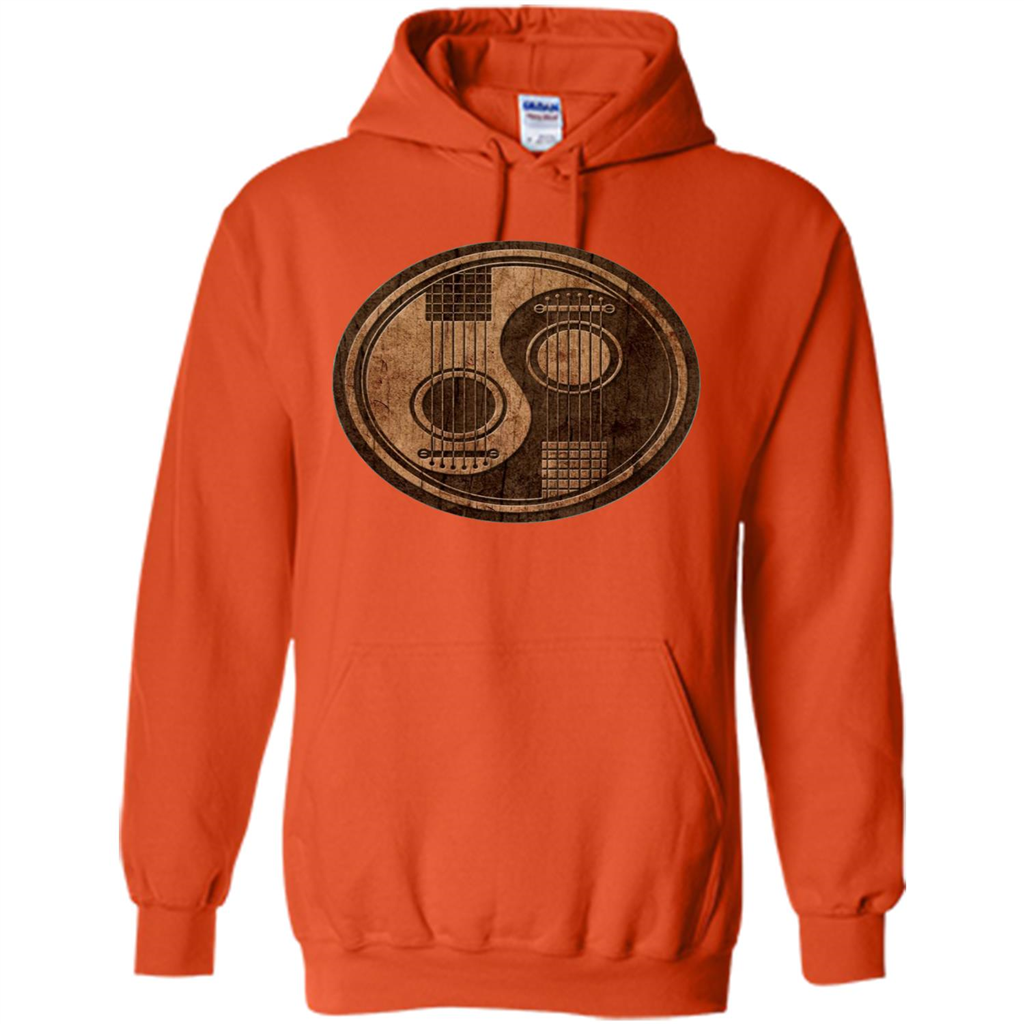 Best gift for Guitar T-shirt Guitar Ying-Yang Gift Orange