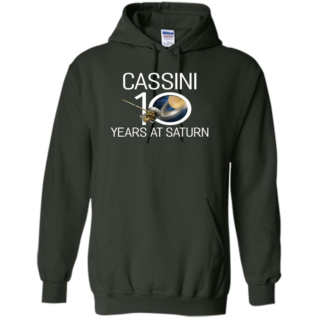 Cassini 10 Years at Saturn T-shirt Forest Green