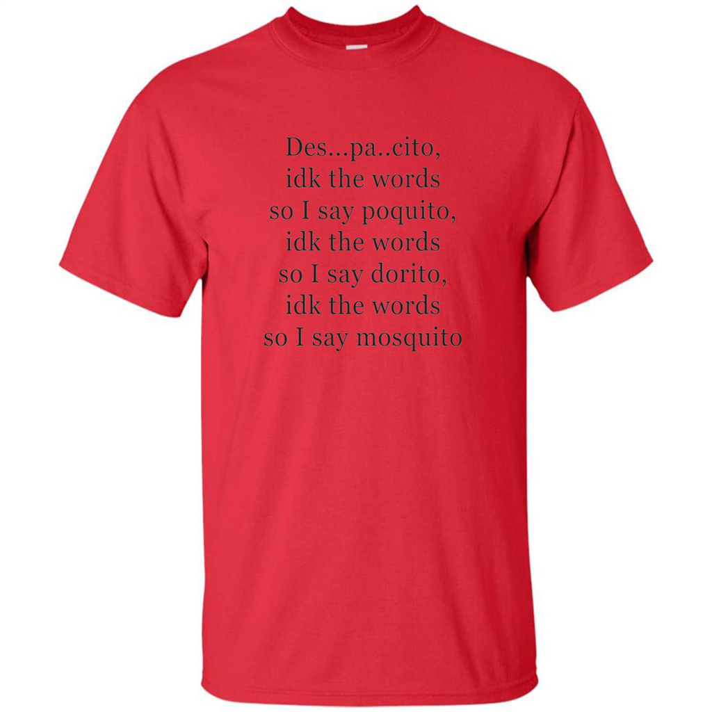 Despacito Funny Lyrics Spanish T-Shirt For Music Lover Red