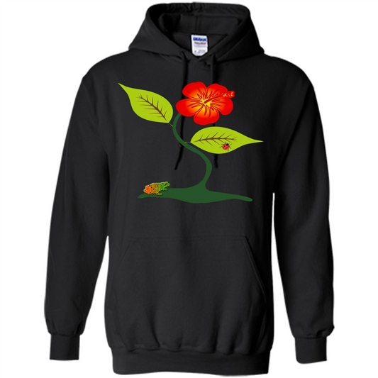 Plant And Flower T-Shirt Black