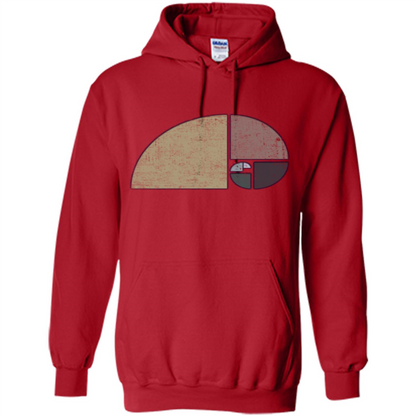 Distressed Geometric Fibonacci Spiral T-sihrt Red