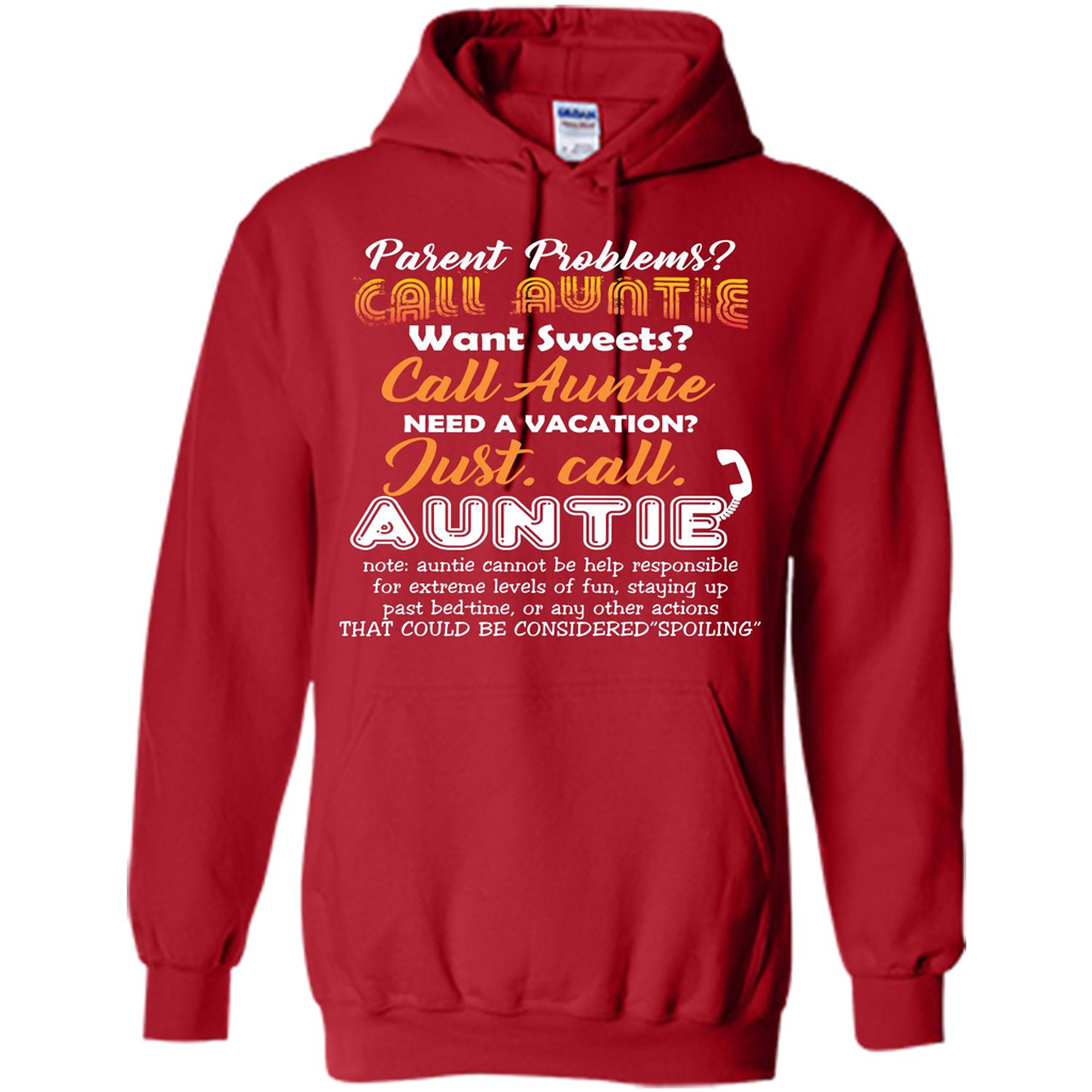 Aunt T-shirt Parent Problems Call Auntie T-shirt Red