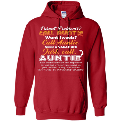 Aunt T-shirt Parent Problems Call Auntie T-shirt Red