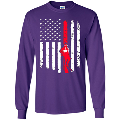 The American Flag Scuba Diving T-shirt Purple