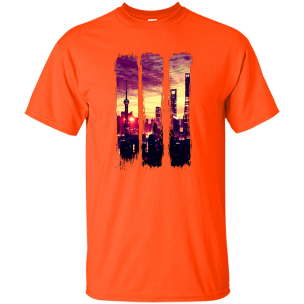 Sunset City T-shirt Orange