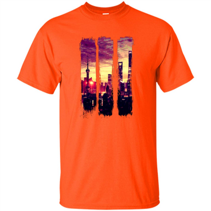 Sunset City T-shirt Orange