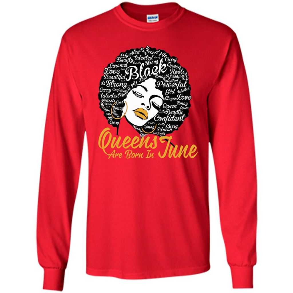 Queen Are Born In June T-shirt Red