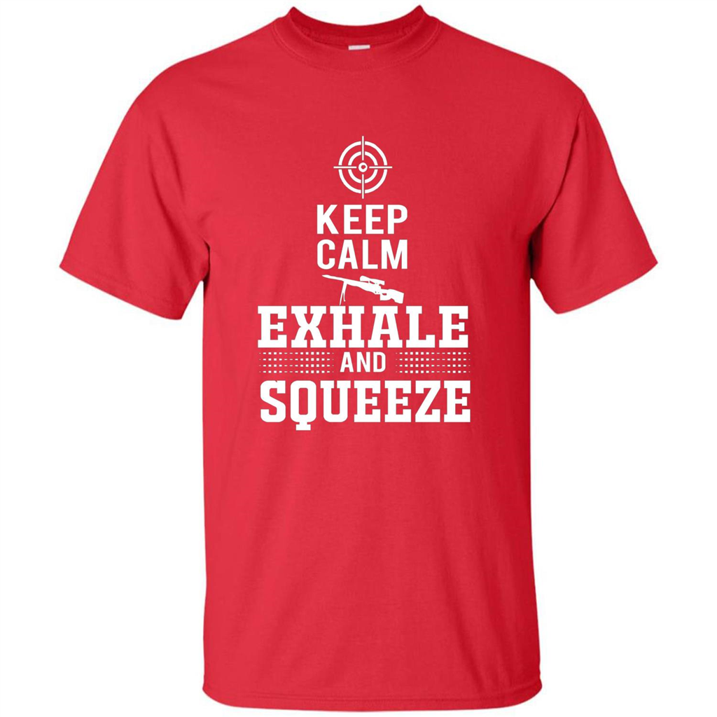 Keep Calm - Exhale and Squeeze T-shirt Red