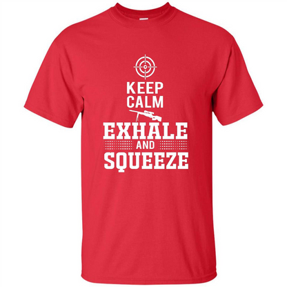 Keep Calm - Exhale and Squeeze T-shirt Red