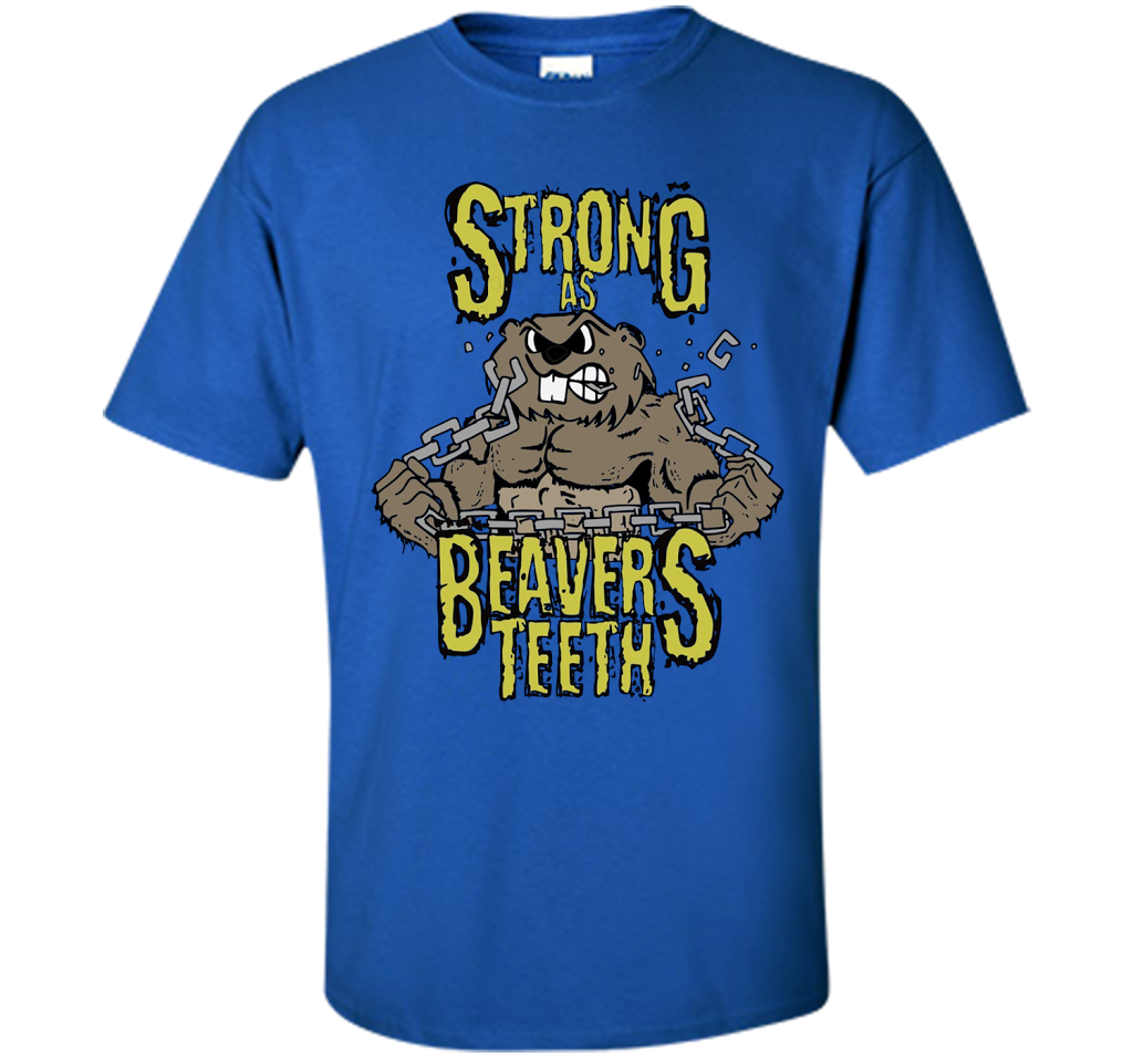 Gym T-shirt Strong As Beaver's Teeth T-shirt Royal