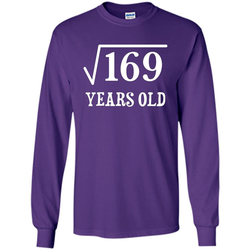 Square Root of 169 T-shirt 13th birthday T-shirt Purple