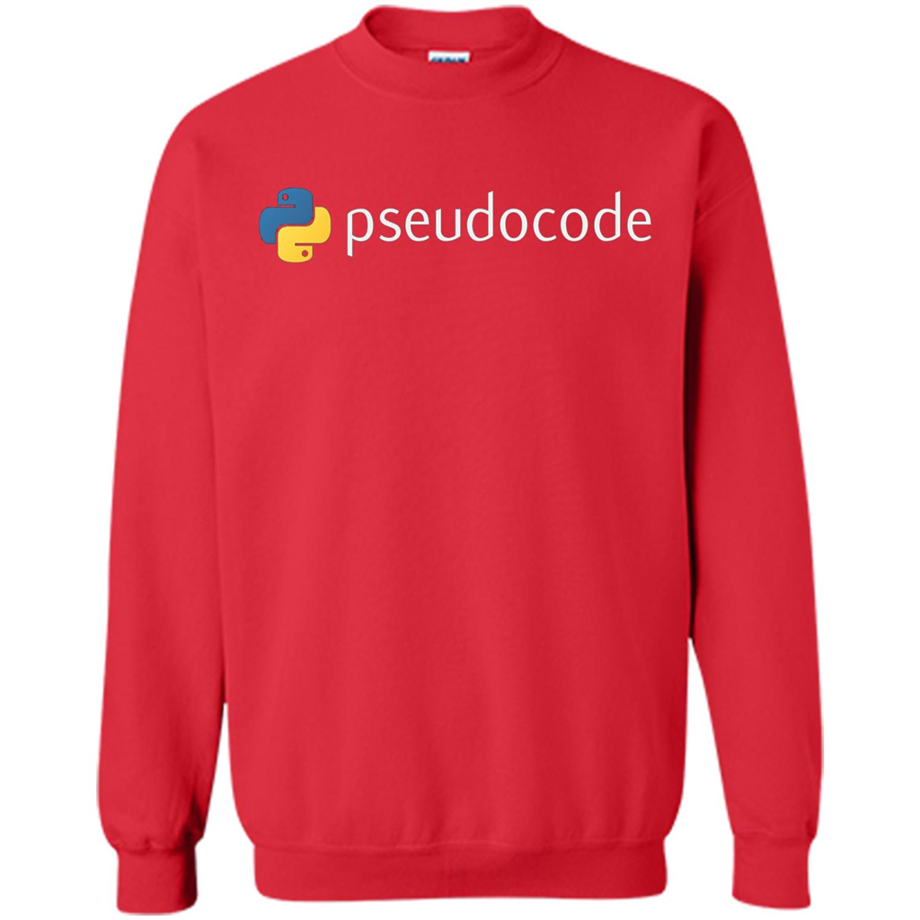 Funny Python Programming Pseudocode T-shirt Red