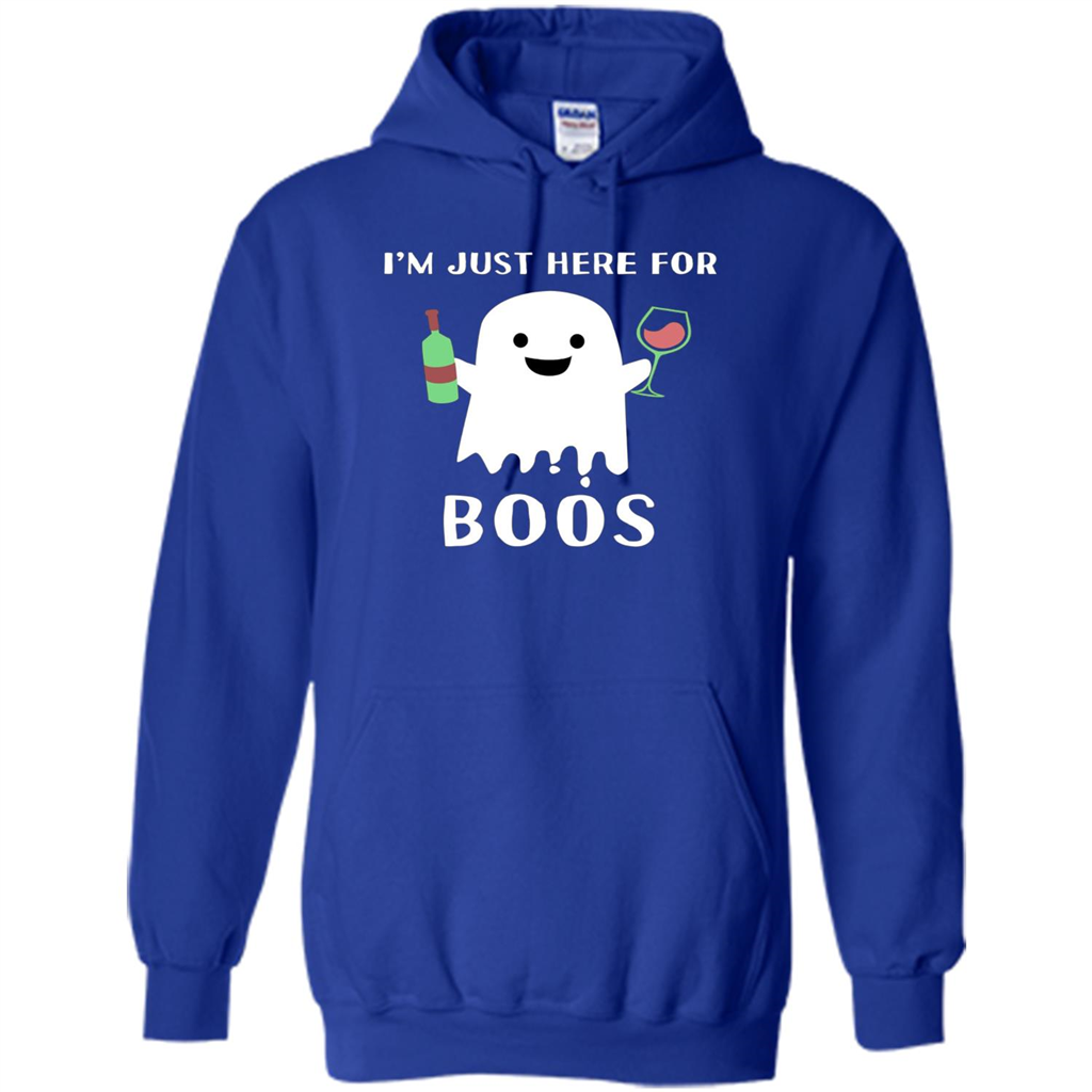 I'm Just Here For Boos T-shirt Funny Halloween Wine for Adults Royal