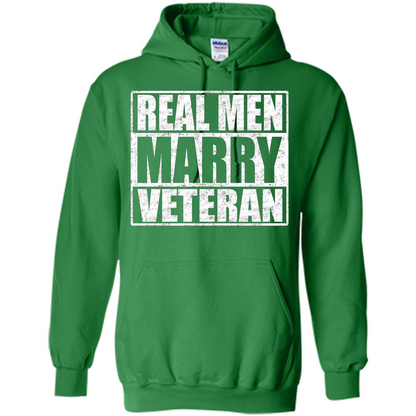 Real Men Marry Veteran T-shirt Veteran's Husband Irish Green