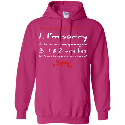 Beer T-shirt If My Drinking Bothers You T-shirt Heliconia