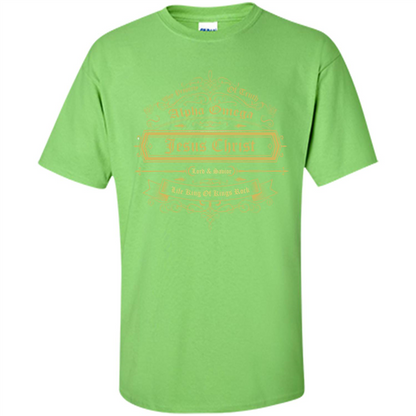 Christian T-shirt Way Property Of Truth Jesus Christ Alpha Omega Lord Lime