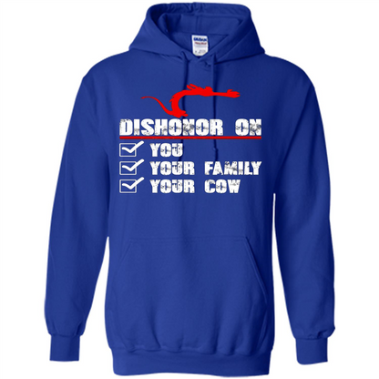Dishonor On You Your Family Your Cow T-shirt Royal