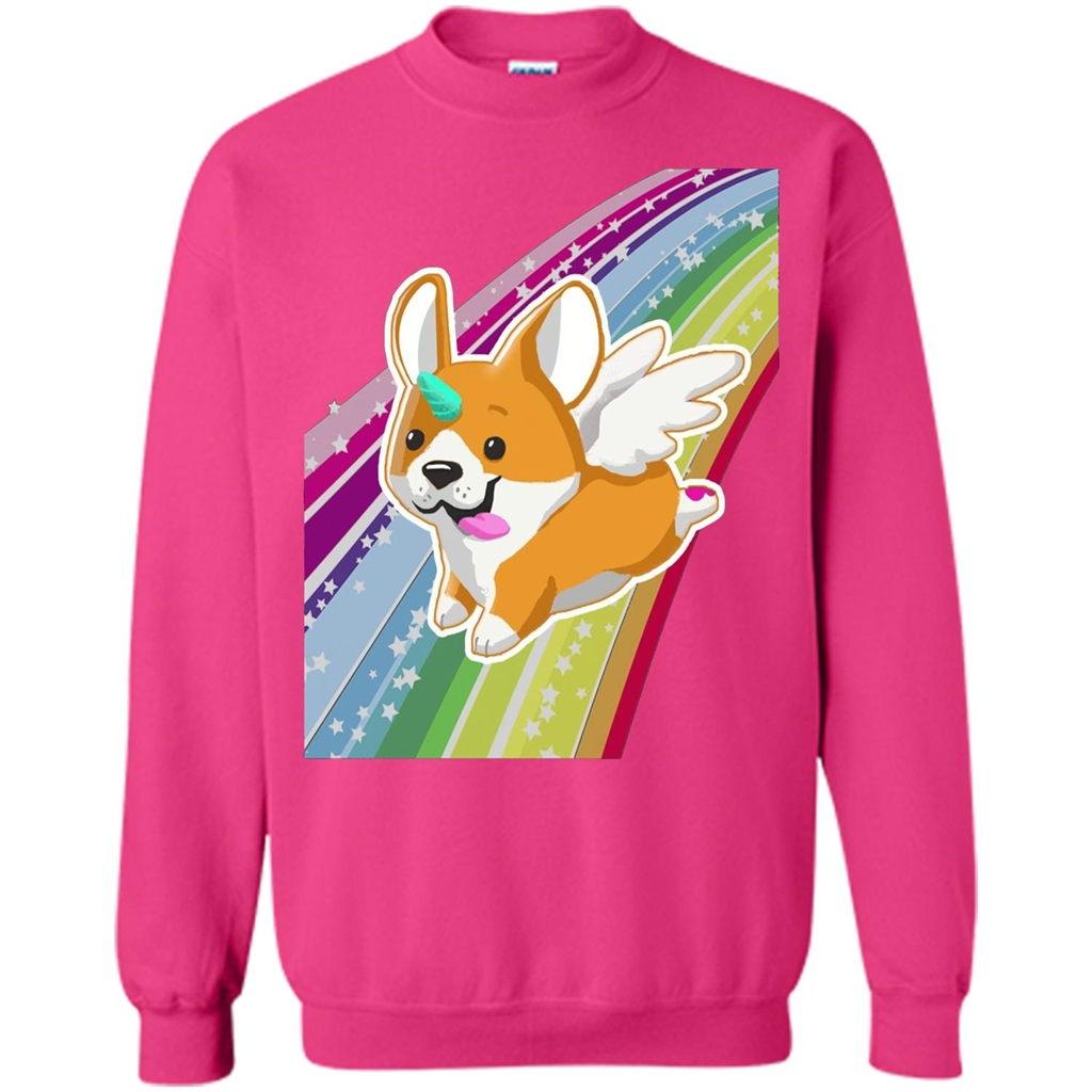 Rainbow Unicorg Corgi Lover T-shirt Heliconia