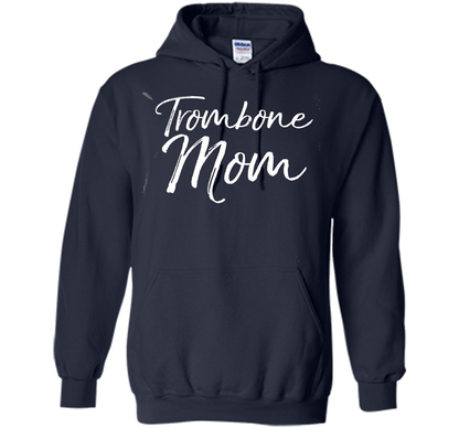 Trombone Mom Shirt Proud High School Marching Band Mother cool shirt Navy