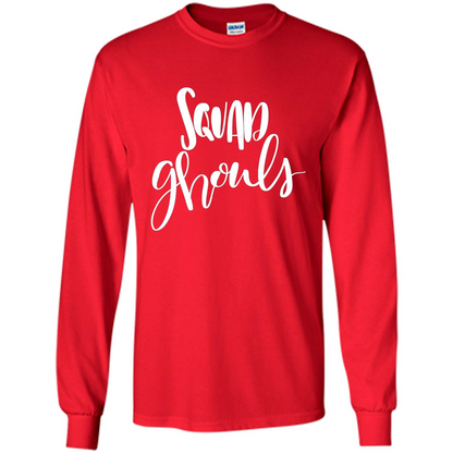 Squad Ghouls T-Shirt Halloween Funny Ghost Costume T-shirt Red