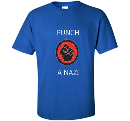 Punch A Nazi - Statement T-shirt shirt Royal