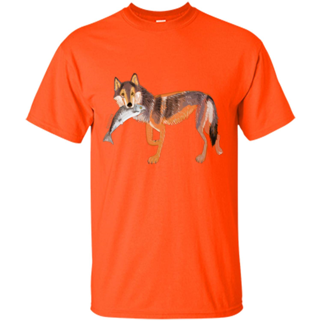 Sea Wolf T-shirt Fish and Wolf Orange