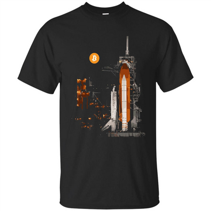 Bitcoin T-Shirt Crypto Shirt Blockchain T-shirt Moon Black