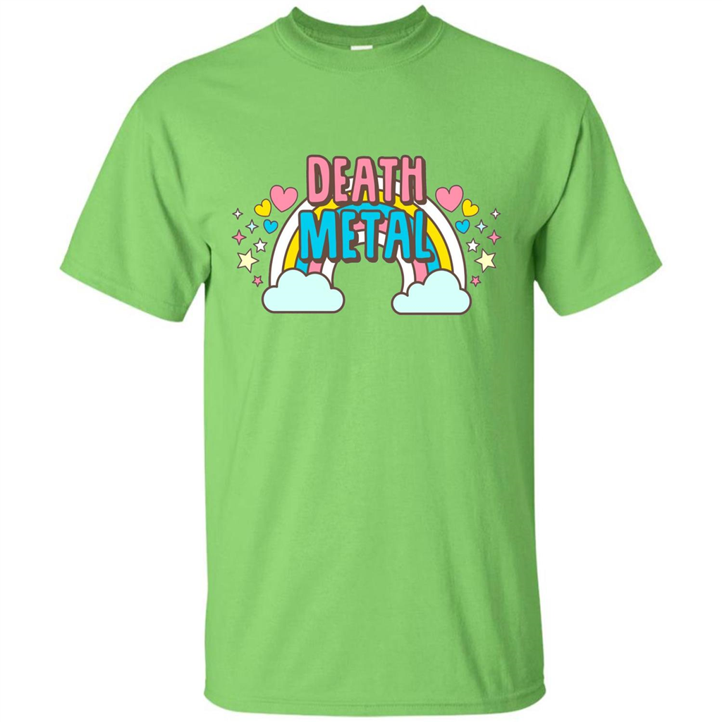 Death Metal Rainbow Cute T-Shirt Lime