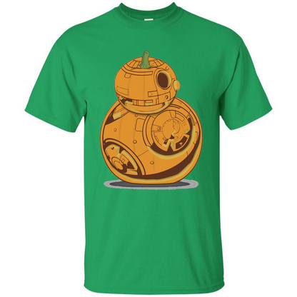BB-8 Pumpkin Carving Halloween T-Shirt Irish Green
