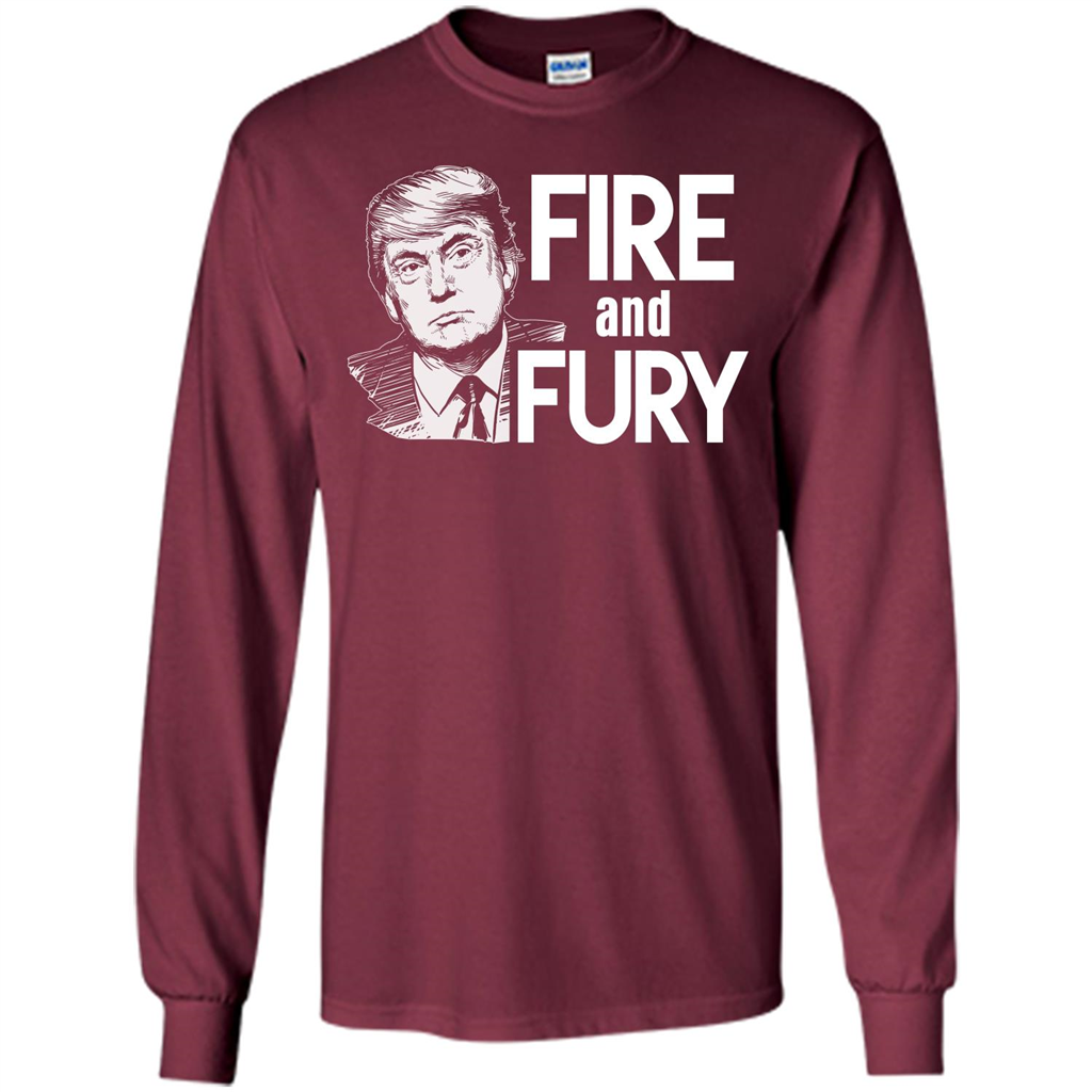 American T-shirt Fire And Fury Maroon