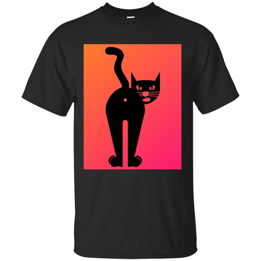 Cat Butt T-shirt Funny Cat Attitude T-shirt Black