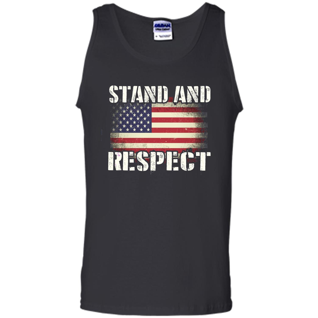 Military T-shirt Stand And Respect Black