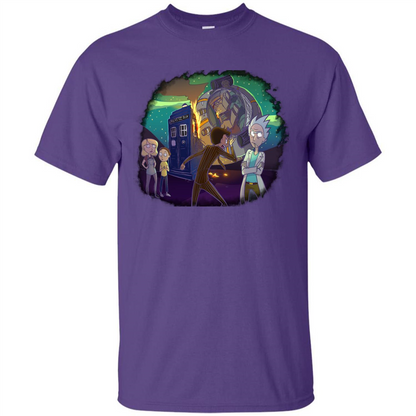 Doctorwho Vs Rick And Morty T-shirt Purple