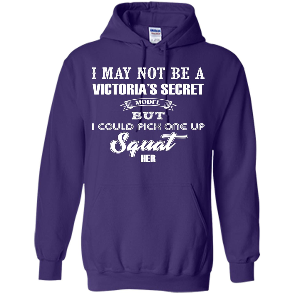 Gym Woman T-shirt I May Not Be A Victoria_Ñés Secret Model But I Could Pick One Up Squat Her Purple