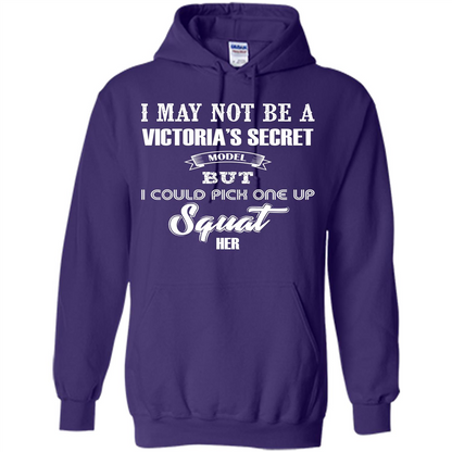 Gym Woman T-shirt I May Not Be A Victoria_Ñés Secret Model But I Could Pick One Up Squat Her Purple
