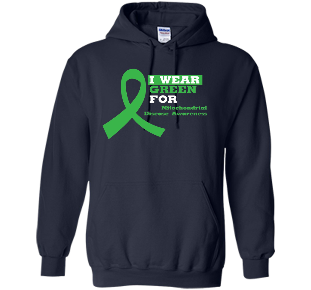 I Wear Green Mitochondrial Disease Awareness Strong T-shirt Navy