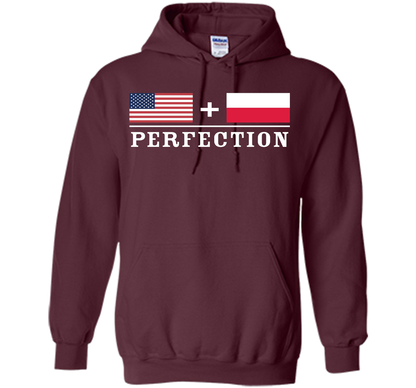 American + Polish = Perfection Flag T-Shirt shirt Maroon