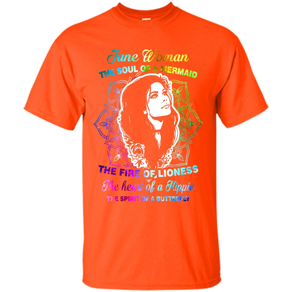 June Woman T-shirt The Heart Of A Hippie Orange