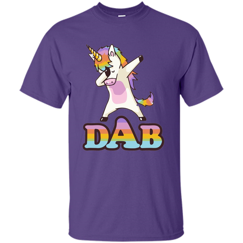 Cute Unicorn Dabbing T-shirt Purple