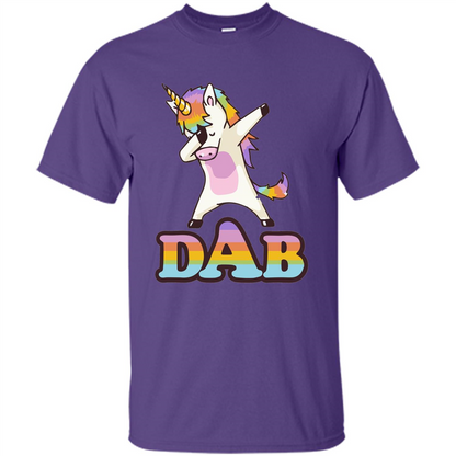 Cute Unicorn Dabbing T-shirt Purple