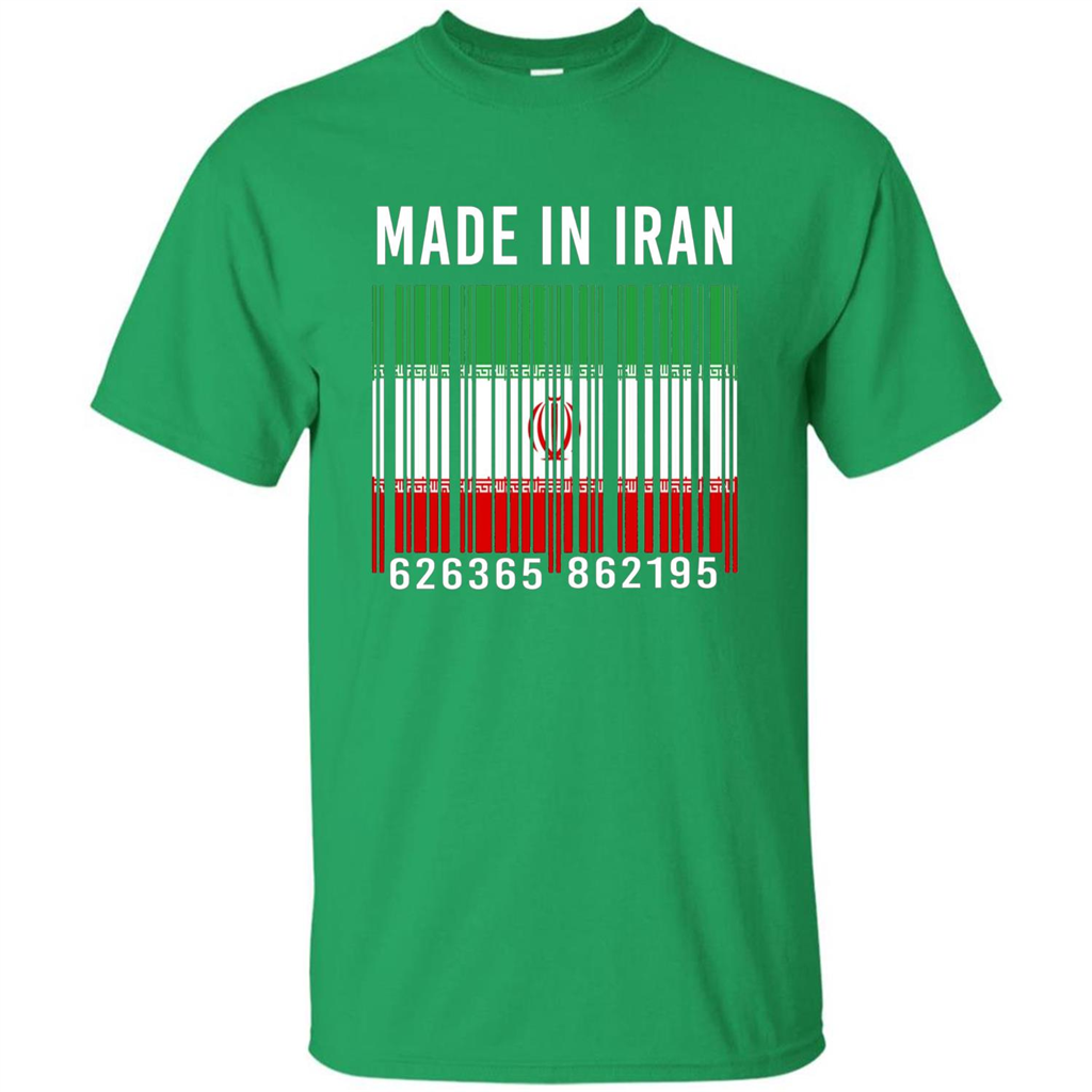 Iran Barcode T-Shirt Made In Iran T-shirt Irish Green