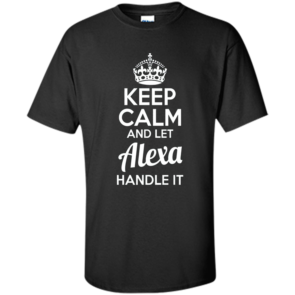 Alexa T-shirt Keep Calm and Let Alexa Handle It Purple