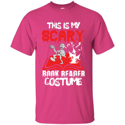 Halloween T-shirt This Is My Scary Book Reader Costume T-shirt Heliconia