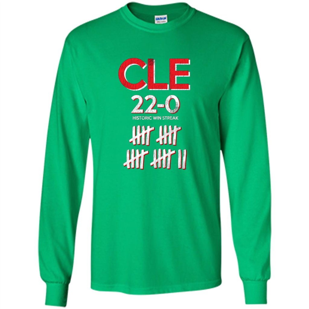 Baseball T-shirt Historic Win Streak 22-0 T-Shirt Irish Green