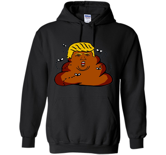 Funny Donald Trump Dump Poop Emoji T-shirt cool shirt Black