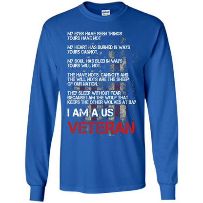 Military T-shirt I Am A Us Veteran T-shirt Royal