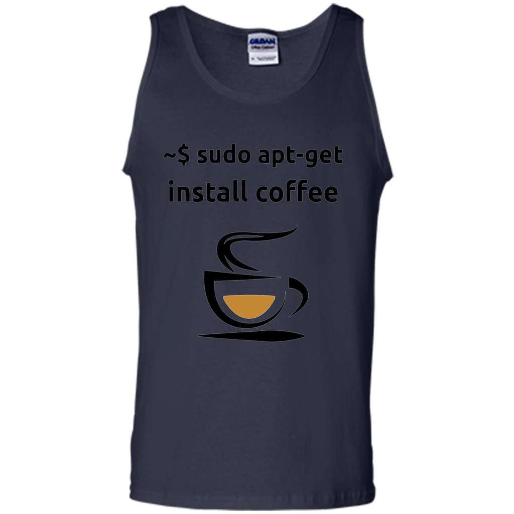 Sudo Apt-Get Install Coffee T-shirt Navy