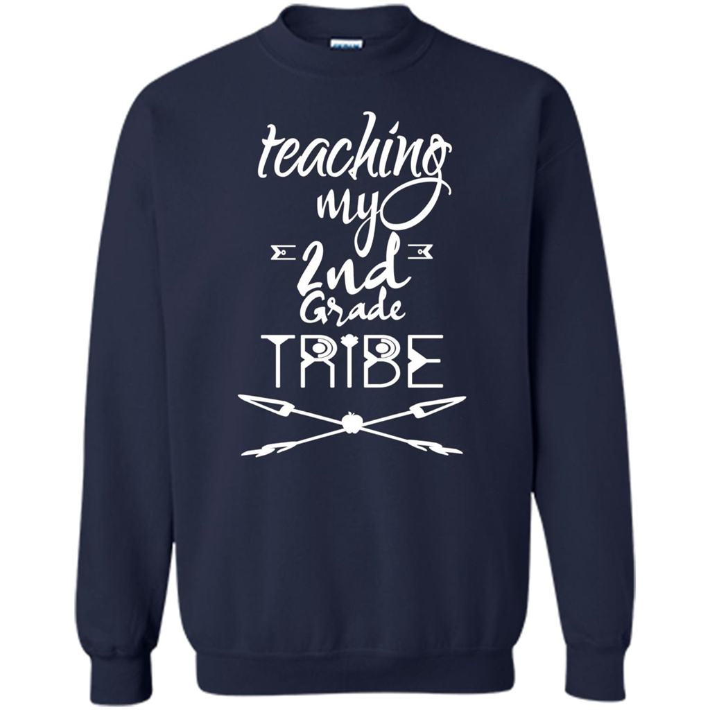 Back To School T-shirt Teaching My Second Grade Tribe Navy