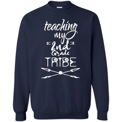 Back To School T-shirt Teaching My Second Grade Tribe Navy