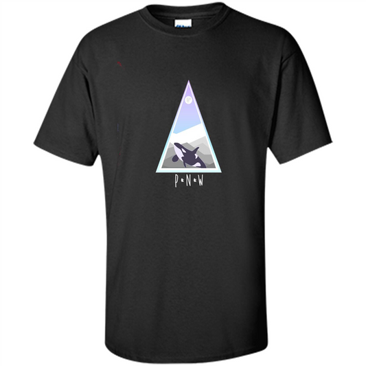 Orca and Mountain Scene T-shirt Black